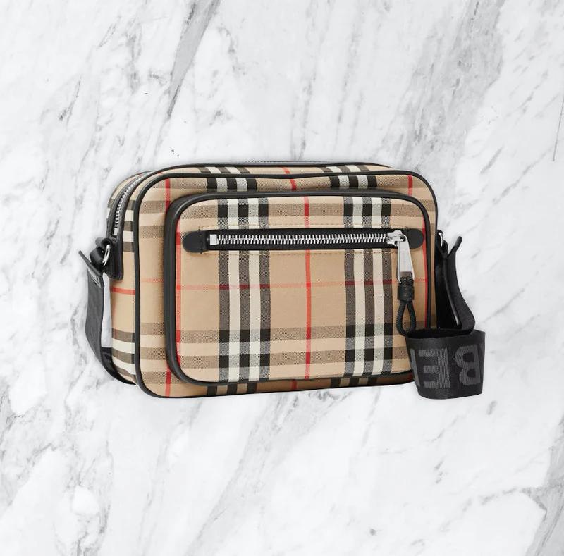 Sacoche Burberry - motif noir