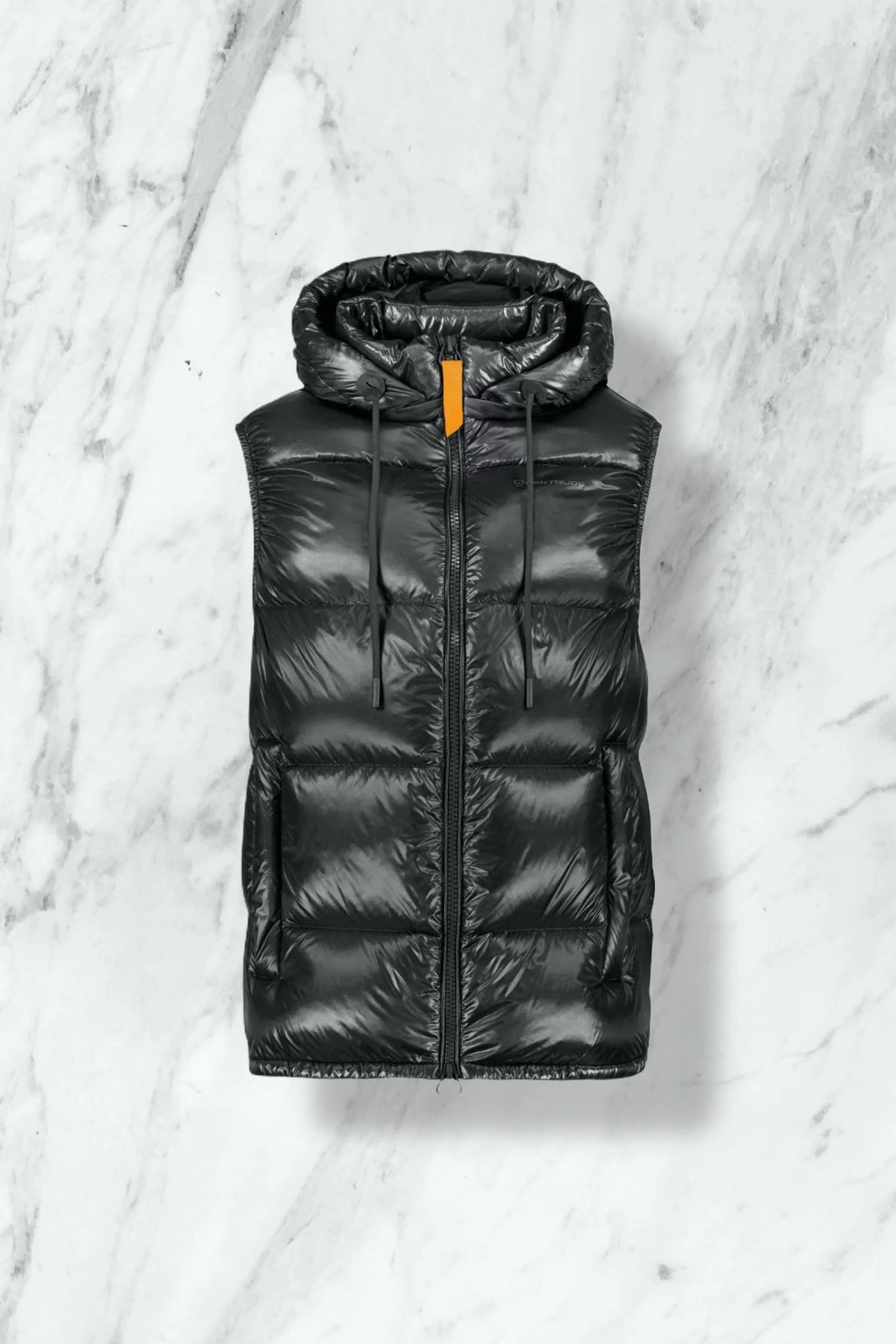 Doudoune sans manches gertrude - noir/brillant